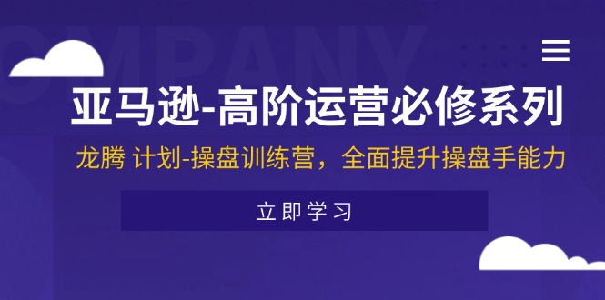 (11625期)亚马逊-高阶运营必修系列,龙腾 计划-操盘训练营,全面提升操盘手能力-大象聊项目