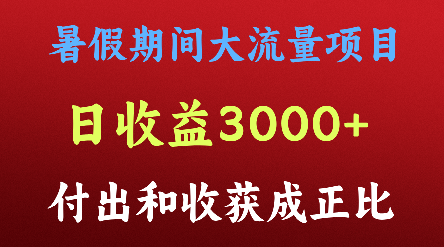 一天收益3000+，暑假期间， 这个项目才是真火-大象聊项目