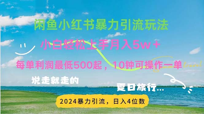 （11650期）2024暑假赚钱项目小红书咸鱼暴力引流，简单无脑操作，每单利润500+，…-大象聊项目