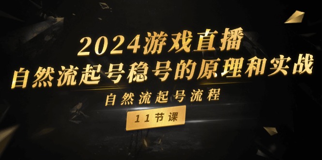 2024游戏直播自然流起号稳号的原理和实战，自然流起号流程（11节）-大象聊项目