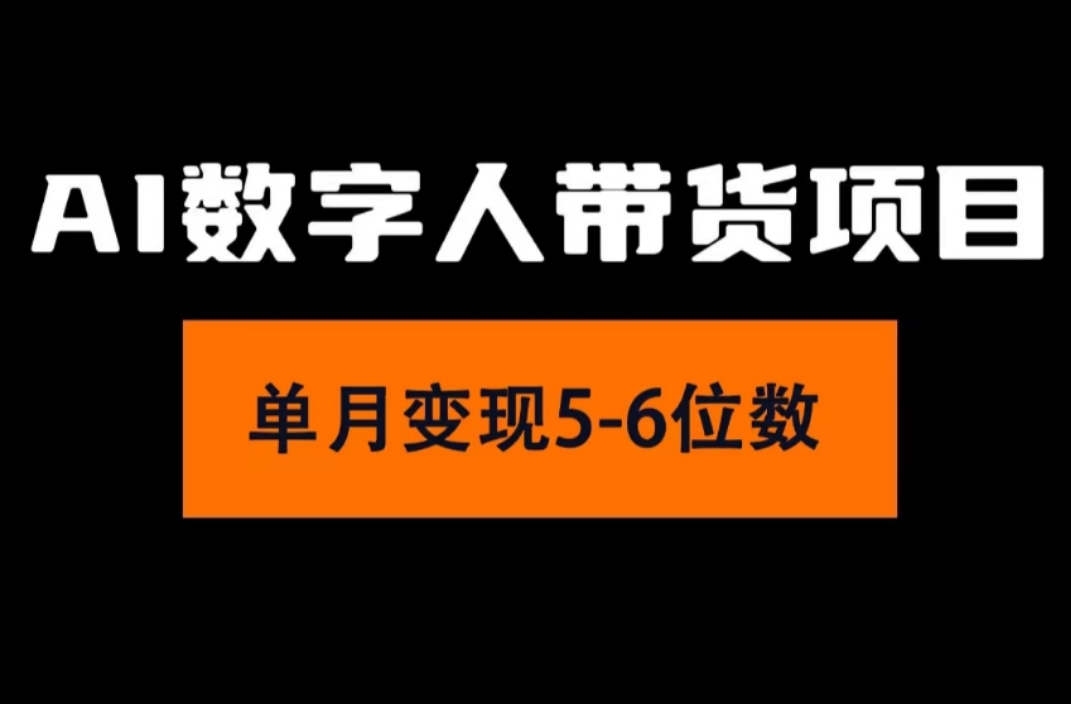 （11751期）2024年Ai数字人带货，小白就可以轻松上手，真正实现月入过万的项目-大象聊项目