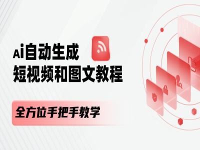 AI自动生成短视频和图文课程，全方位手把手教学-大象聊项目