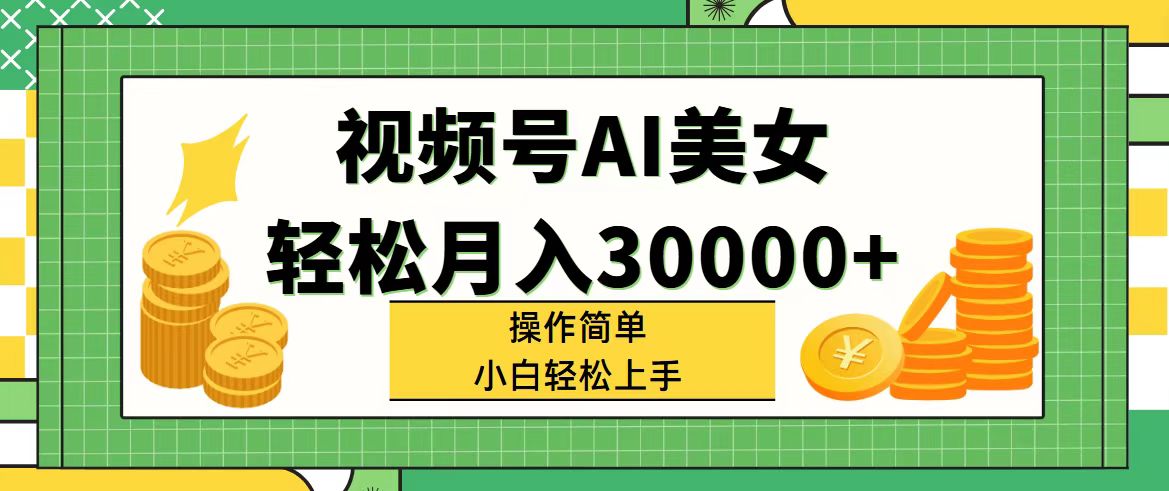 （11812期）视频号AI美女，轻松月入30000+,操作简单小白也能轻松上手-大象聊项目