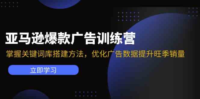 亚马逊爆款广告训练营：掌握关键词库搭建方法，优化广告数据提升旺季销量-大象聊项目