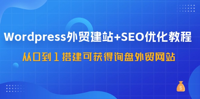 （11911期）WordPress-外贸建站+SEO优化教程：从0到1搭建可获得询盘外贸网站-57节课-大象聊项目