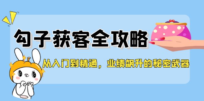 从入门到精通，勾子获客全攻略，业绩飙升的秘密武器-大象聊项目