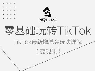零基础玩转TiKToK变现课，TikTok最新撸基金玩法详解-大象聊项目