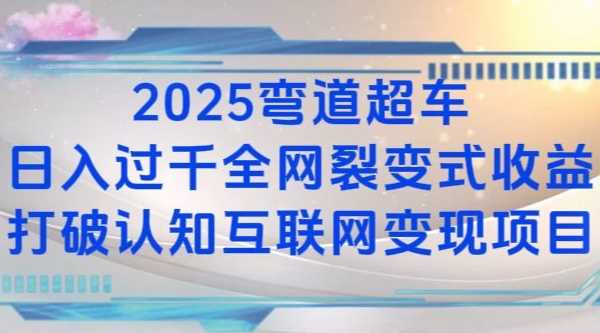 2025弯道超车日入过K全网裂变式收益打破认知互联网变现项目【揭秘】-大象聊项目