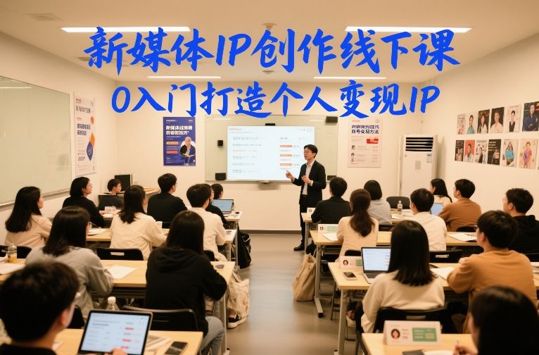 新媒体IP创作线下课，0入门打造个人变现IP-大象聊项目