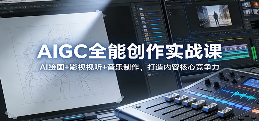 AIGC全能创作实战课：AI绘画+影视视听+音乐制作，打造内容核心竞争力-大象聊项目