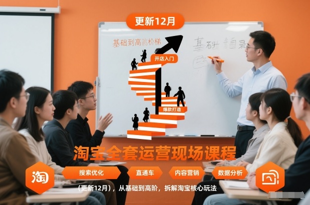 淘宝全套运营现场课程(更新26年1月)，从基础到高阶，拆解淘宝核心玩法-大象聊项目