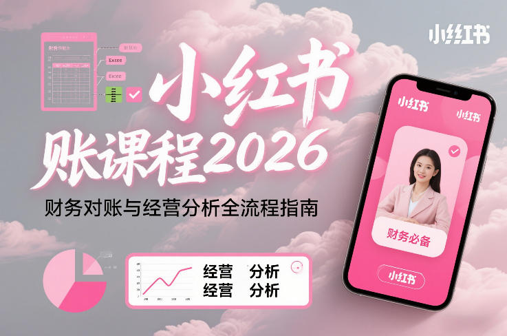 小红书对账课程2026，财务对账与经营分析全流程指南-大象聊项目