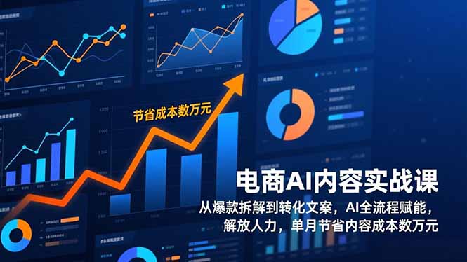电商AI内容实战课，从爆款拆解到转化文案，AI全流程赋能，解放人力，单月节省内容成本数万元-大象聊项目