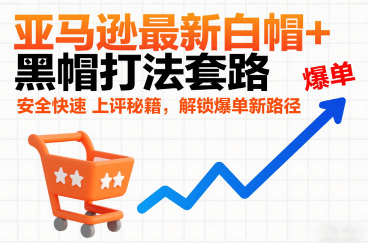 亚马逊最新白帽+黑帽打法套路，安全快速上评秘籍，解锁爆单新路径-大象聊项目
