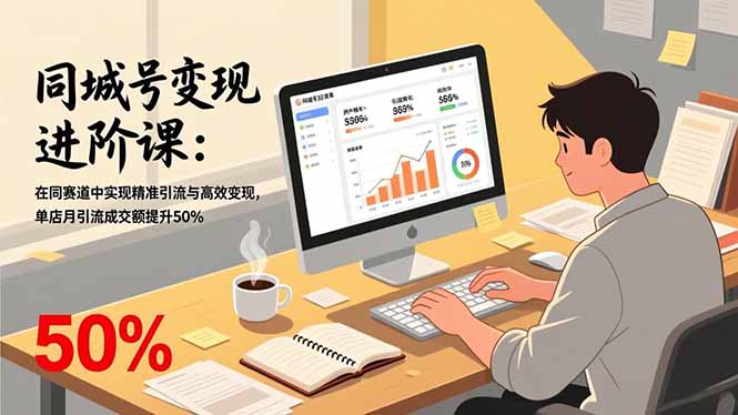 同城号变现进阶课：在同城赛道中实现精准引流与高效变现，单店月引流成交额提升50%-大象聊项目