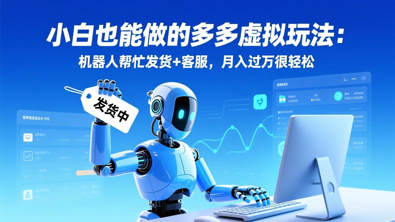 小白也能做的多多虚拟玩法：机器人帮忙发货+客服，月入过万很轻松-大象聊项目
