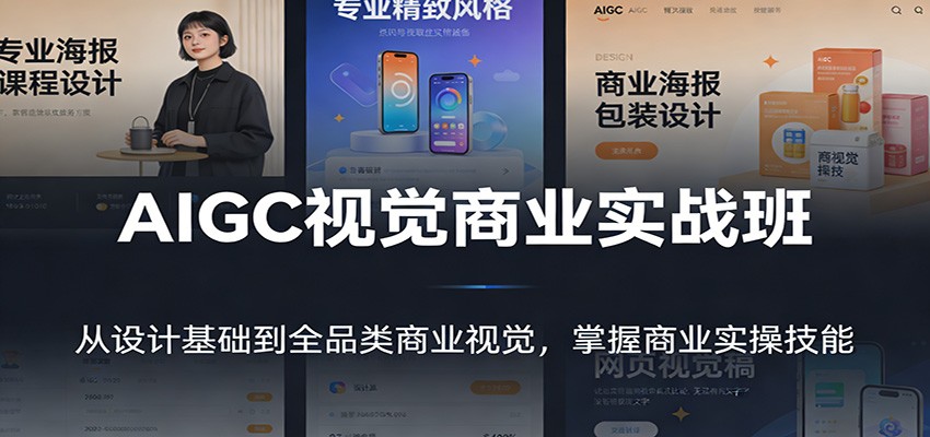 AIGC视觉商业实战班：从设计基础到全品类商业视觉，掌握商业实操技能-大象聊项目