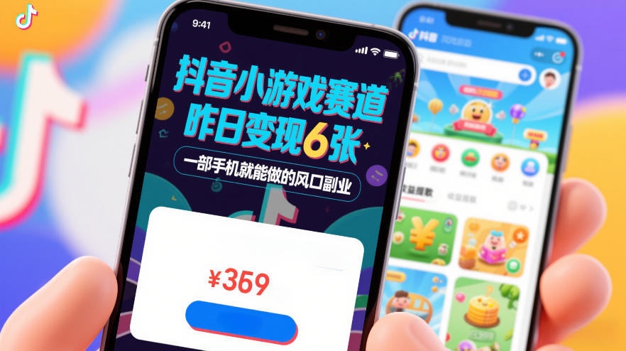 抖音小游戏赛道，昨日变现600+，零基础一部手机就能做的风口副业【揭秘】-大象聊项目