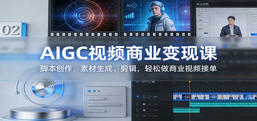 AIGC视频商业变现课：脚本创作、素材生成、剪辑，轻松做商业视频接单-大象聊项目