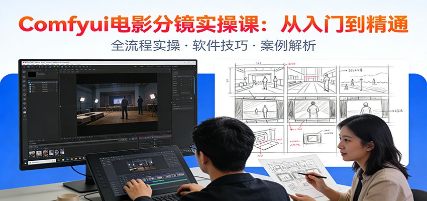 ComfyUI电影分镜实操课：分镜一致性，全流程AI视频制作，零基础也能做专业分镜-大象聊项目