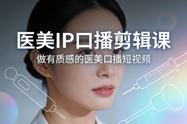 医美IP口播剪辑课，做有质感的医美口播短视频-大象聊项目