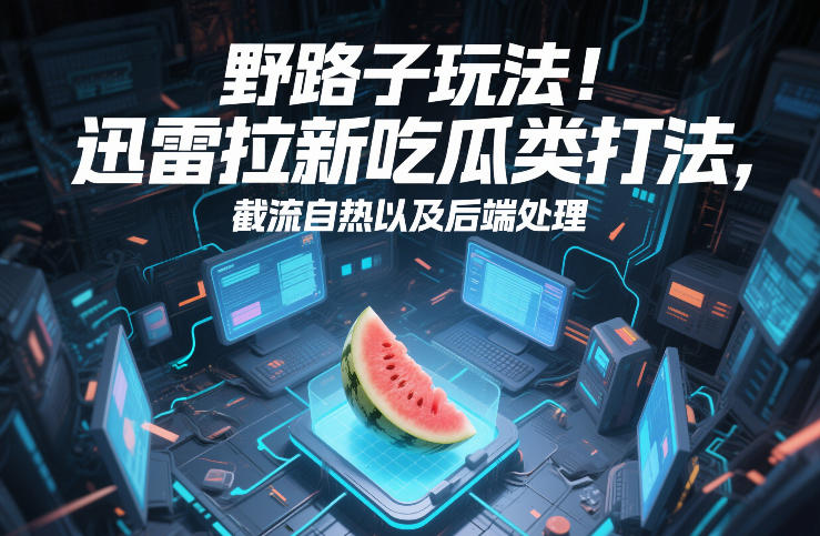 野路子玩法！迅雷拉新吃瓜类打法，截流自热以及后端处理-大象聊项目