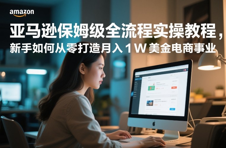亚马逊保姆级全流程实操教程，新手如何从零打造月入1W美金电商事业-大象聊项目