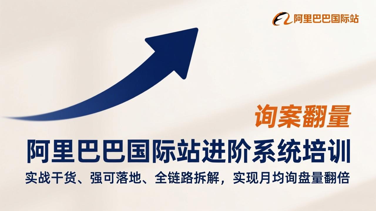 阿里巴巴国际站进阶系统培训，实战干货、强可落地、全链路拆解，实现月均询盘量翻倍-大象聊项目