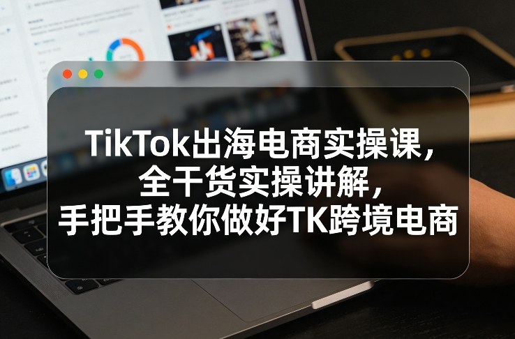 TikTok出海电商实操课，全干货实操讲解，手把手教你做好TK跨境电商-大象聊项目