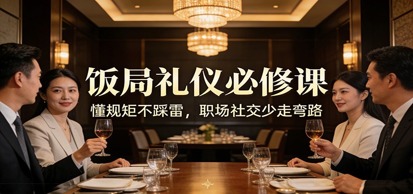 公众号收费文章：《饭局礼仪必修课：懂规矩不踩雷，职场社交少走弯路》-大象聊项目