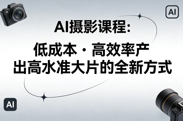 AI摄影课程，低成本高效率产出高水准大片的全新方式-大象聊项目