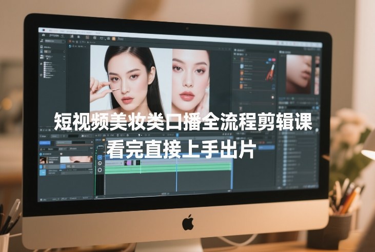 短视频美妆类口播全流程剪辑课，看完直接上手出片-大象聊项目