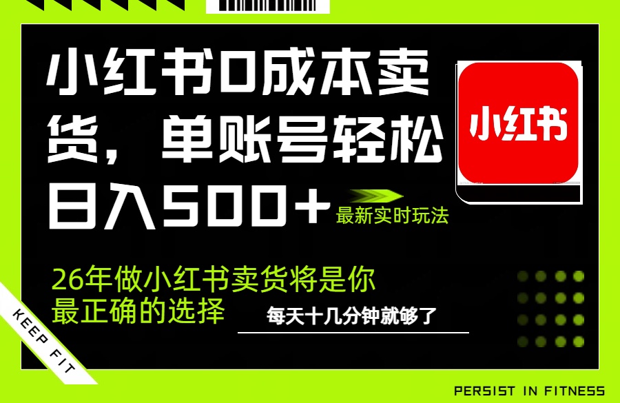 小红书0成本AI卖货，单账号轻松日入500+，完全托管AI，可矩阵放大-大象聊项目