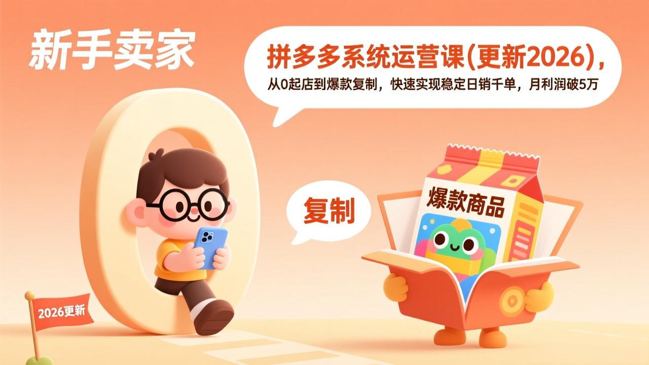 拼多多系统运营课(更新2026-大象聊项目