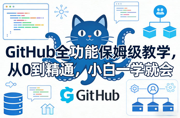 GitHub全功能保姆级教学，从0到精通，小白一学就会-大象聊项目