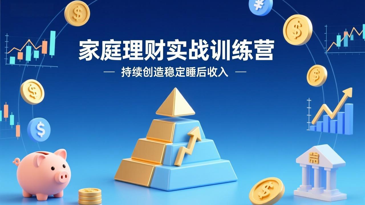家庭理财实战训练营：从0到1建体系，三阶进阶层层递进，助你持续创造稳定睡后收入-大象聊项目