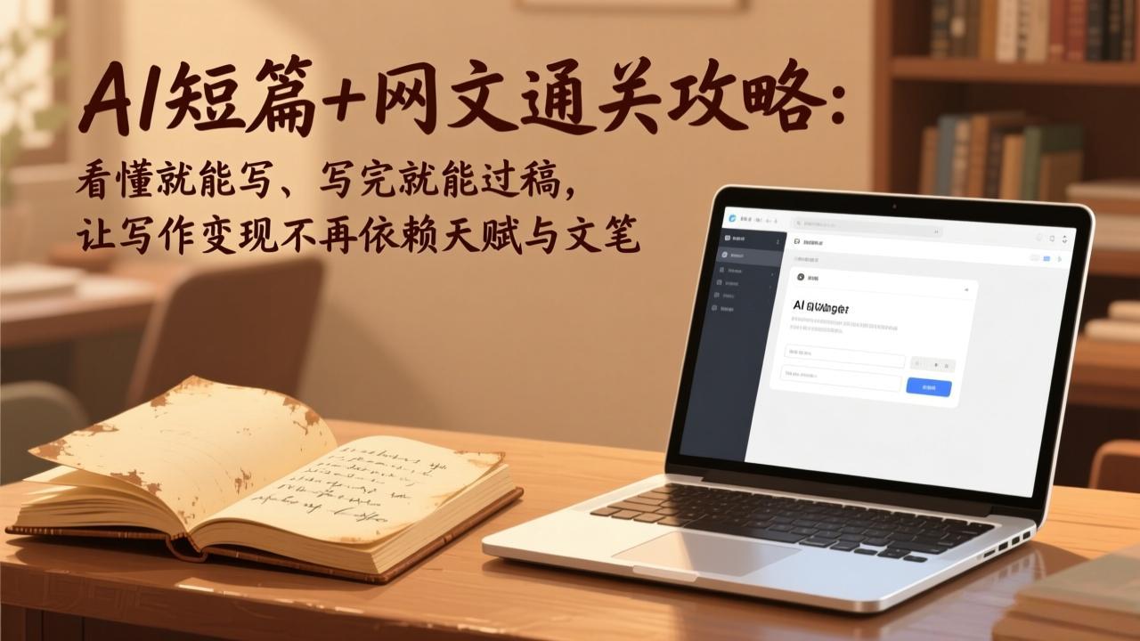 AI短篇+网文通关攻略：看懂就能写、写完就能过稿，让写作变现不再依赖天赋与文笔-大象聊项目