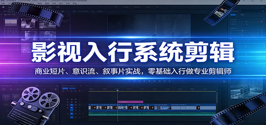 影视系统剪辑，商业短片、意识流、叙事片实战，零基础入行做专业剪辑师-大象聊项目