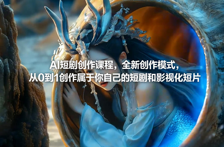 AI短剧创作课程，全新创作模式，从0到1创作属于你自己的短剧和影视化短片-大象聊项目