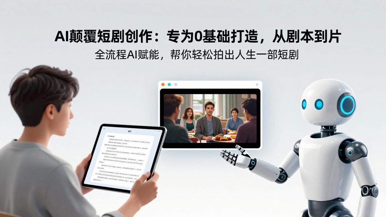 AI颠覆短剧创作：专为0基础打造，从剧本到成片全流程AI赋能，帮你轻松拍出人生第一部短剧-大象聊项目