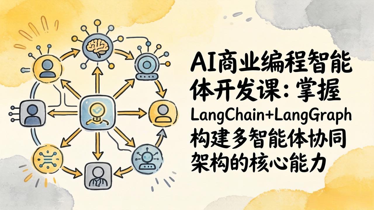 AI商业编程智能体开发课：掌握LangChain+LangGraph构建多智能体协同架构的核心能力-大象聊项目