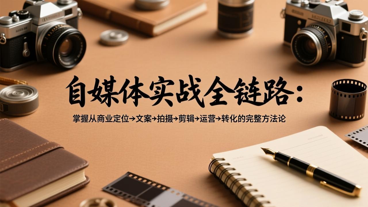 自媒体实战全链路：掌握从商业定位→文案→拍摄→剪辑→运营→转化的完整方法论-大象聊项目