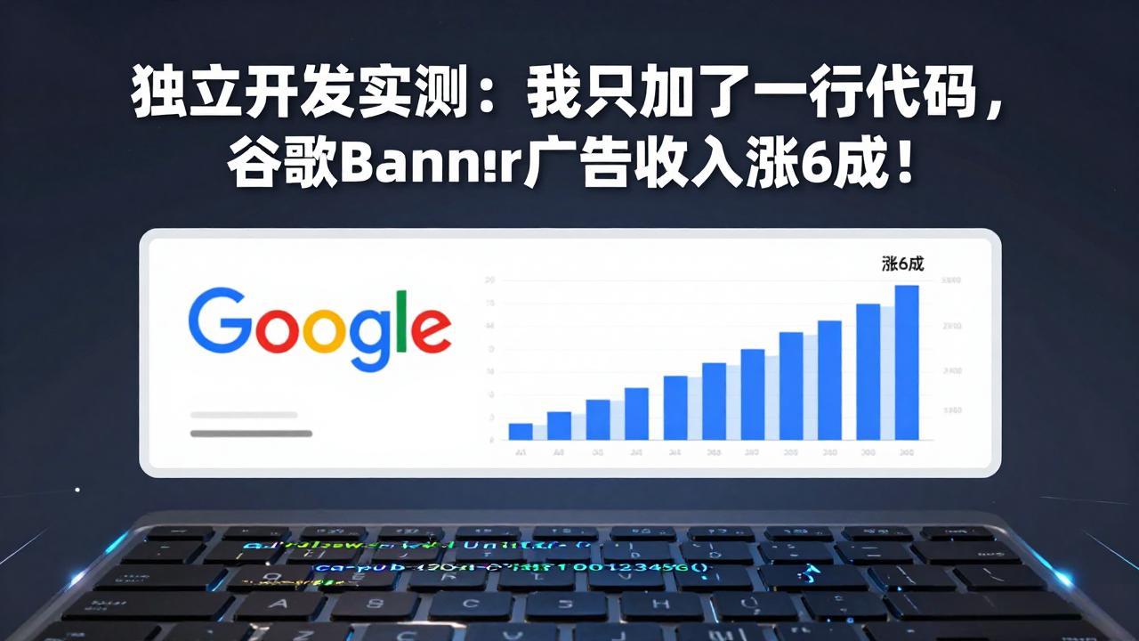 付费文章：独立开发实测：我只加了一行代码，谷歌Banner广告收入涨6成！-大象聊项目