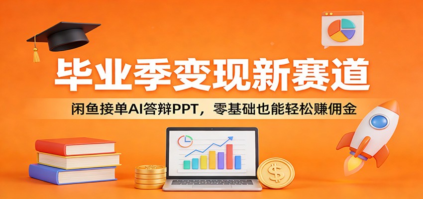 毕业季变现新赛道：闲鱼接单AI答辩PPT，零基础也能轻松赚佣金-大象聊项目