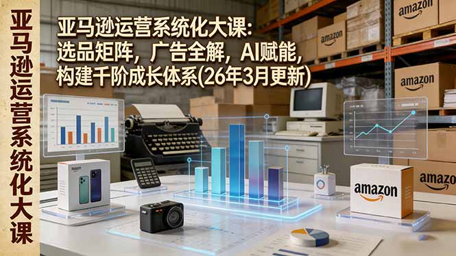 亚马逊运营系统化大课：选品矩阵，广告全解，AI赋能，构建千阶成长体系(26年3月更新-大象聊项目