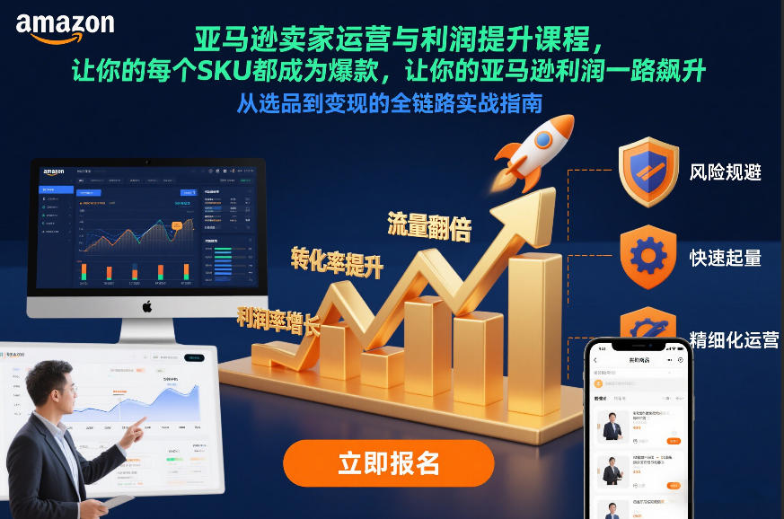 亚马逊卖家运营与利润提升课程，让你的每个SKU都成为爆款，让你的亚马逊利润一路飙升(更新26年3月)-大象聊项目