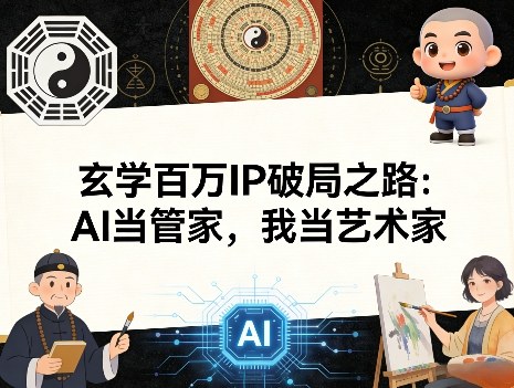 玄学百万IP破局之路：AI当管家，我当艺术家-大象聊项目