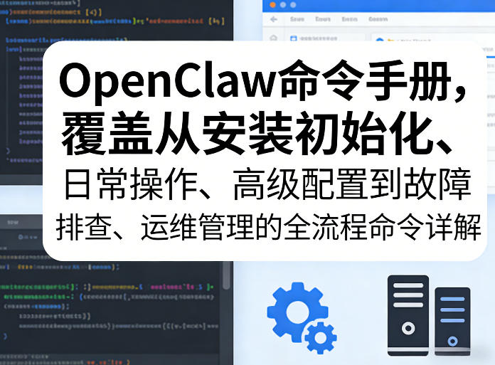 OpenClaw命令手册，覆盖从安装初始化、日常操作、高级配置到故障排查、运维管理的全流程命令详解-大象聊项目