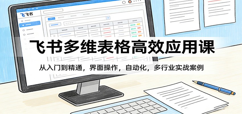 飞书多维表格高效应用课：从入门到精通，界面操作，自动化，多行业实战案例-大象聊项目