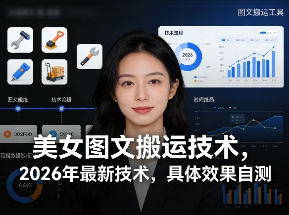 美女图文搬运技术，2026年最新技术，具体效果自测-大象聊项目